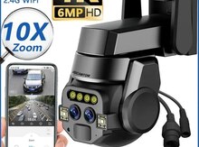 Simsiz Wifi ptz 2 kamera 360° 8mp/4K +64gb 
