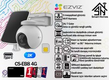"EZVİZ CS-EB8" 4G wi-fi kamera 360 solar panel