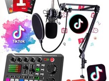 Tiktok canlı yayım səs kartı + mikrofon