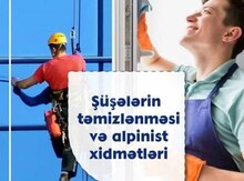 Şüşələrin yuyulması və alpinist xidməti