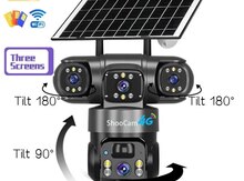 4G Sim kartlı Solar 360° FHD kamera 8MP/4K+64GB
