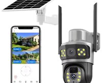 4G sim kartlı solar 360° FHD kamera 8MP/4K+64GB