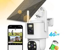 4G Sim kartlı Solar 360° FHD kamera 8MP/4K+64GB