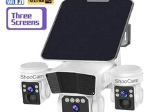 4G sim kartlı solar 360° FHD kamera 8MP/4K+64GB