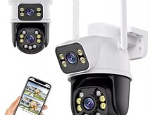 Simsiz Wifi ptz 2 kamera 360° 8mp/4K +64gb 