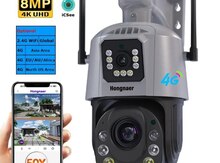 Wi-Fi PTZ kamera 360°FHD 8MP/4K+64GB