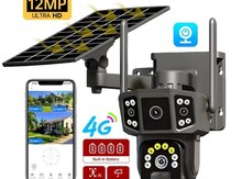 4G Sim kartlı Solar 360° FHD kamera 8MP/4K+64GB