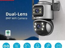 Wi-Fi PTZ kamera 360°FHD 8MP/4K+64GB