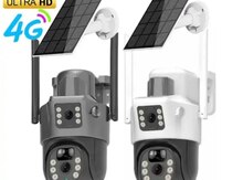 4G Sim kartlı Solar 360° FHD kamera 8MP/4K+64GB