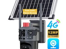 4G Sim kartlı Solar 360° FHD kamera 8MP/4K+64GB