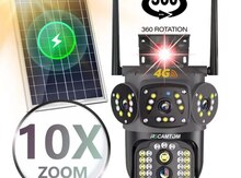 4G Sim kartlı Solar 360° FHD kamera 8MP/4K+64GB