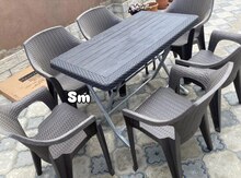 Plastik masa və oturacaqlar