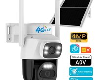 4G Sim kartlı Solar 360° FHD kamera 8MP/4K+64GB