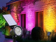 Günəş enerjili rəngli dekor işıqlar