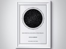 Çərçivəli ulduz xəritəsi posteri