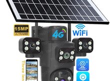 4G Sim kartlı Solar 360° FHD kamera 8MP/4K+64GB