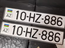 Avtomobil qeydiyyat  nişanı - 10-HZ-886
