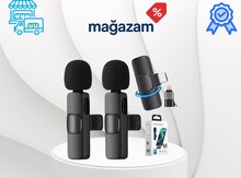 K9 Dual Microphone – Simsiz Lavalier Duo (Qara)
