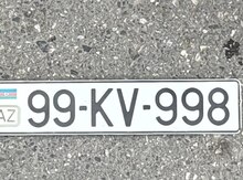 Qeydiyyat nişanı - 99-KV-998