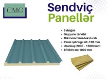 5 Dalğalı daş yunu tərkibli sendviç panellər