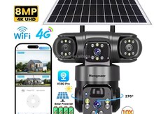 4G sim kartlı solar 360° FHD kamera 12MP/4K+64GB