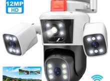 Wi-Fi PTZ kamera 360°FHD 12MP/4K+64GB