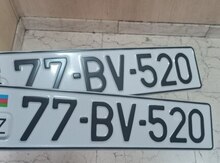 Avtomobil qeydiyyat nişanı - 77-BV-520