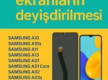 "Samsung Galaxy A05, A02S, A12, A14" ekranları