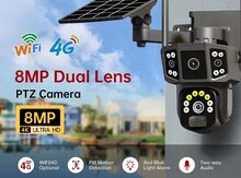 4G Tam simsiz Solar PTZ360° 2 kamera 12MP/4K