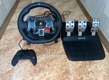 Oyun sükanı dəsti "Logitech G29 + sven gc-5070"