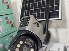 4G Tam simsiz Solar PTZ360° 2 kamera 8MP/4K+64gb
