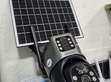 4G Tam simsiz Solar PTZ360° 2 kamera 8MP/4K+64gb