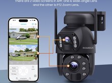 4G Tam simsiz PTZ360° 2 kamera 8MP/4K+64GB