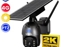 4G Tam simsiz Solar PTZ360° kamera 3MP/2K+64gb