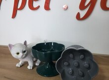 Keramik yem və su qabı