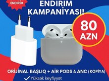 "Apple iPhone" airpods və adapteri