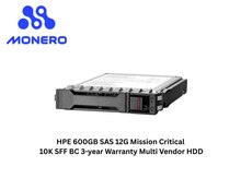 HPE 600GB SAS 12G Mission Critical 10K SFF BC 3-year Warranty Multi Vendor HDD