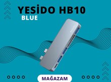 USB HUB Yesido HB10 6 in 1 USB-C Hub