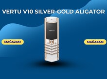 Vertu V10 Silver-Gold Aligator