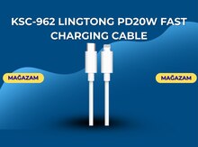 KSC-962 LINGTONG PD20W fast charging cable (2m)(Type-C to Lightning)
