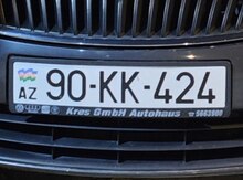 Avtomobil qeydiyyat nişanı - 90-KK-424