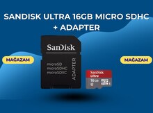 Yaddaş kartı "Sandisk Ultra 16GB Micro Sdhc"