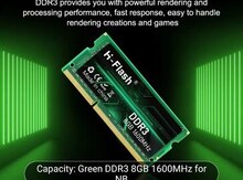 Operativ yaddaş "DDR3 8GB 1600Mhz"