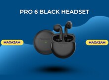 Pro 6 Black Headset