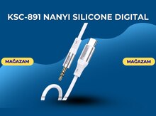 "KSC-891 NANYI" silicone digital audio conversion cable (3.5mm-Type C) white