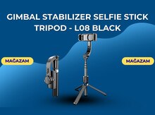 Gimbal Stabilizer Selfie Stick Tripod - L08 black