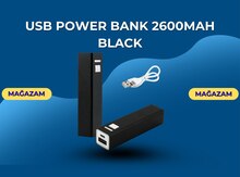 USB Power Bank 2600mah black