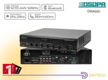 DSPPA DMA60U 60W Rəqəmsal Mikser Gücləndirici (USB, Bluetooth, FM, Chime, Siren, 4 Mic, DC24V)