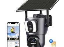 4G tam simsiz solar PTZ360° 2 kamera 12MP/4K+64GB