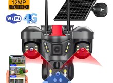 4G tam simsiz solar PTZ360° 4 kamera 12MP/4K+64GB